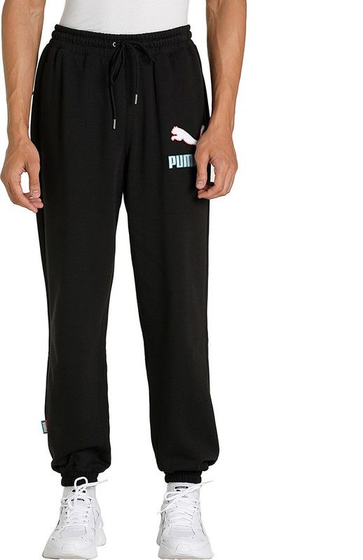Fandom Sweatpants Men Printed Black Track Pants