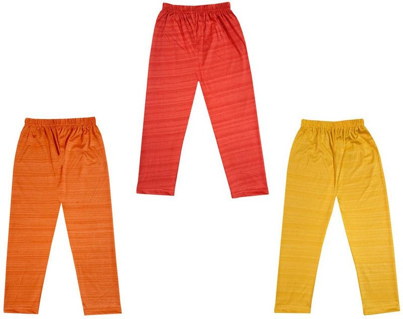 Capri For Girls Casual Self Design Polyester  (Multicolor Pack of 3)
