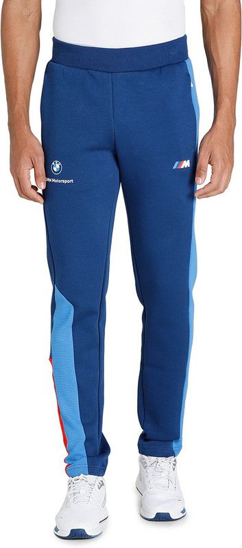 BMW MMS Sweat Pants Slim Fit Men Printed Blue Track Pants