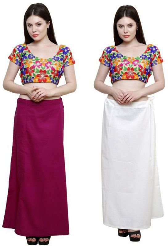Dk Fab Women's Stylish Solid Petticoats Combo (Pack of 2)_165 Pure Cotton Petticoat  (Free)