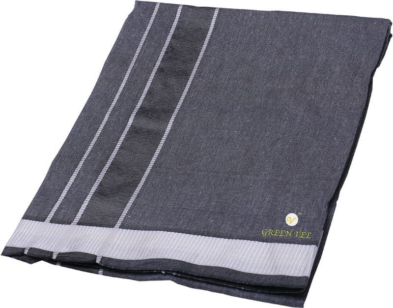 GREEN TEE Solid Grey Lungi