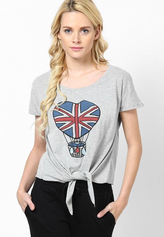 Casual Regular Sleeves Printed Women Red, Blue, Grey Top