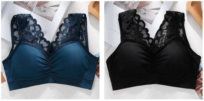 Pack of 2 Women Everyday Lightly Padded Bra  (Black, Blue)