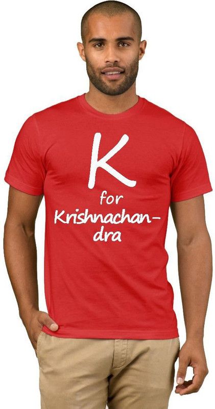 Krishnachandra College Stylish 29 Men Printed Round Neck Cotton Blend Red T-Shirt
