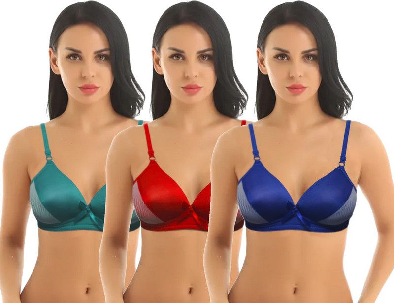 Girls Heavily Padded Bra  (Multicolor)