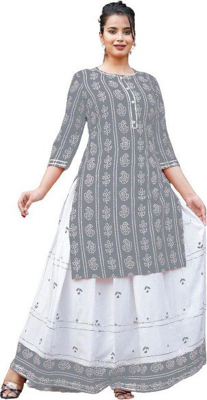 Women Kurta and Skirt Set Viscose Rayon
