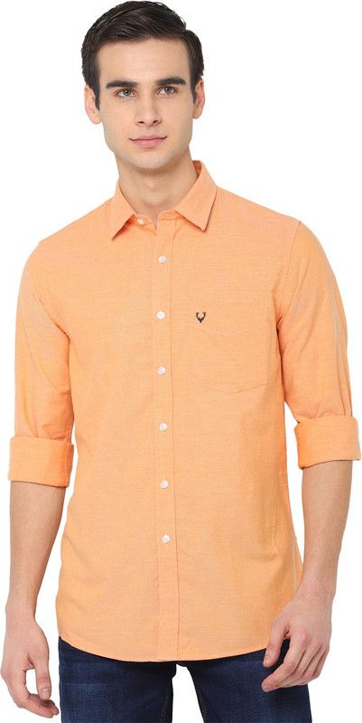 Men Slim Fit Self Design, Solid Spread Collar Casual Shirt