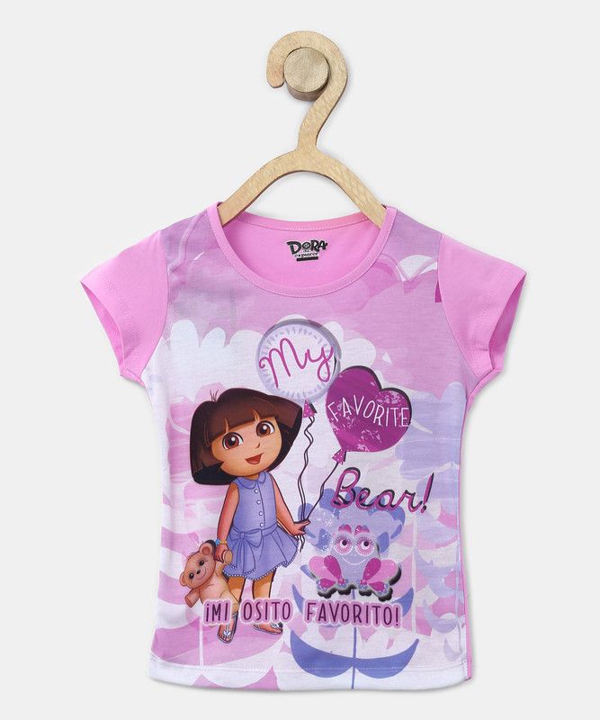 Dora Baby Girls Casual Cotton Blend Top  (Multicolor, Pack of 1)
