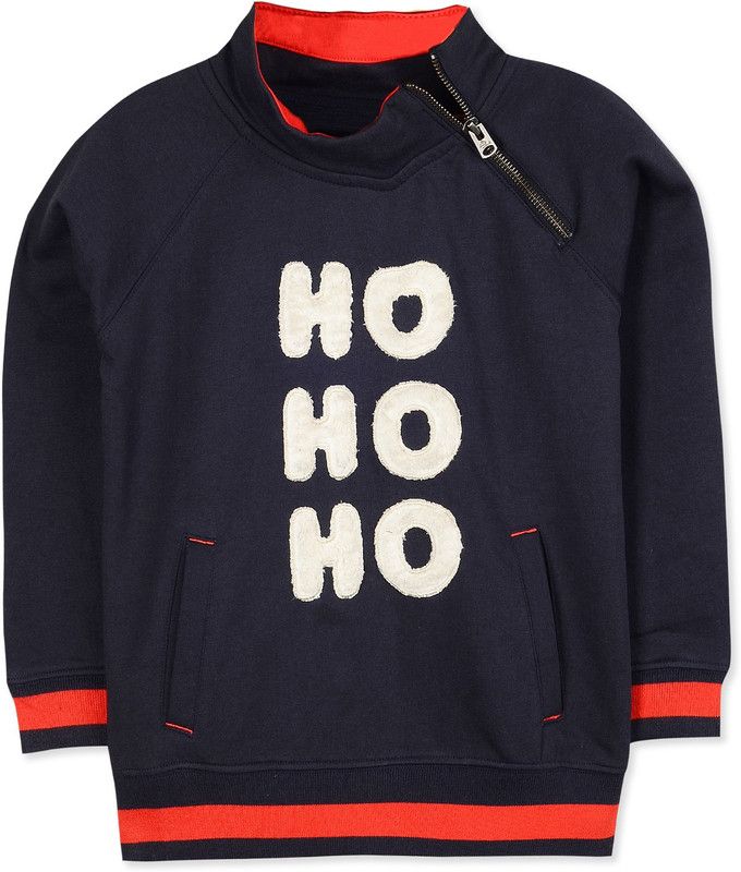 Boys & Girls Full Sleeve Applique Sweatshirt