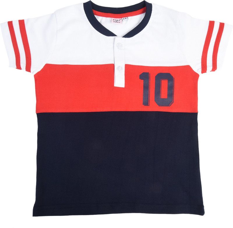 Baby Boys Printed Pure Cotton T Shirt  (Multicolor, Pack of 1)