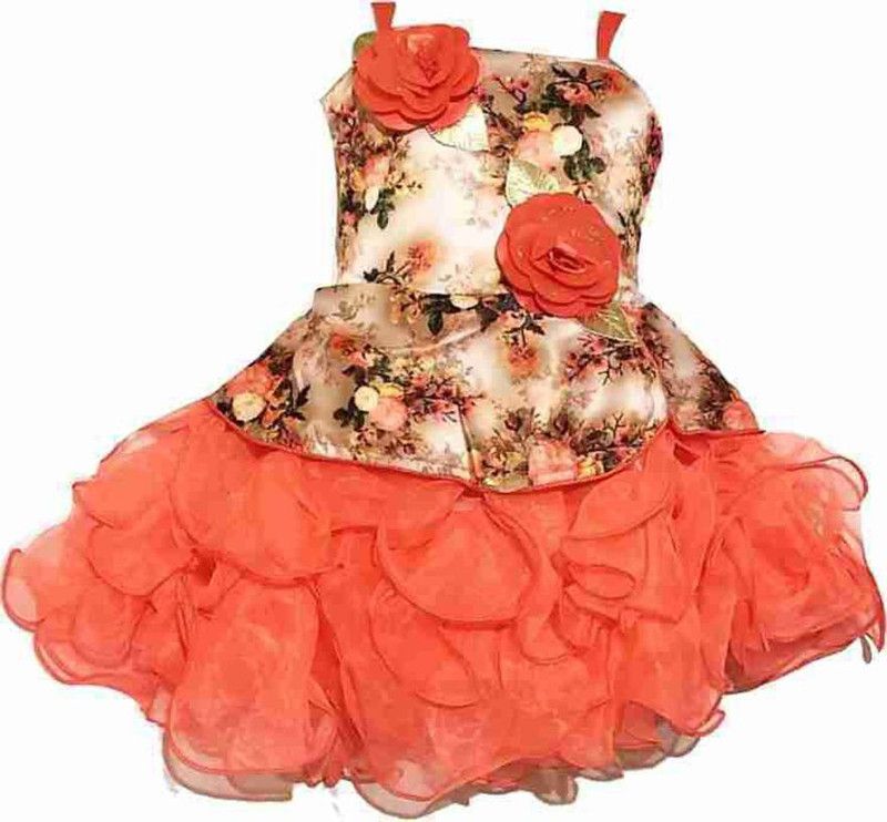 Below Knee Party Dress  (Red, Sleeveless)