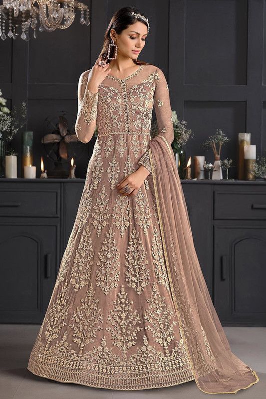 Anarkali Gown  (Beige)