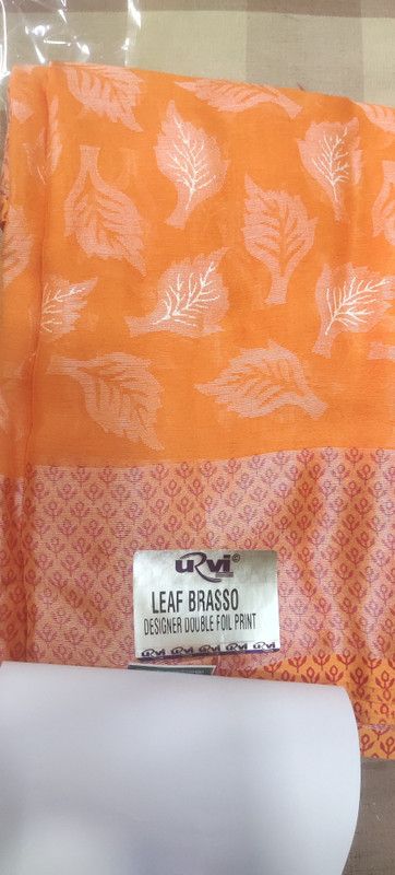 Rajshahi Brasso Saree  (Orange)