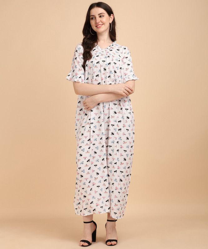 Women Nighty  (Yellow)