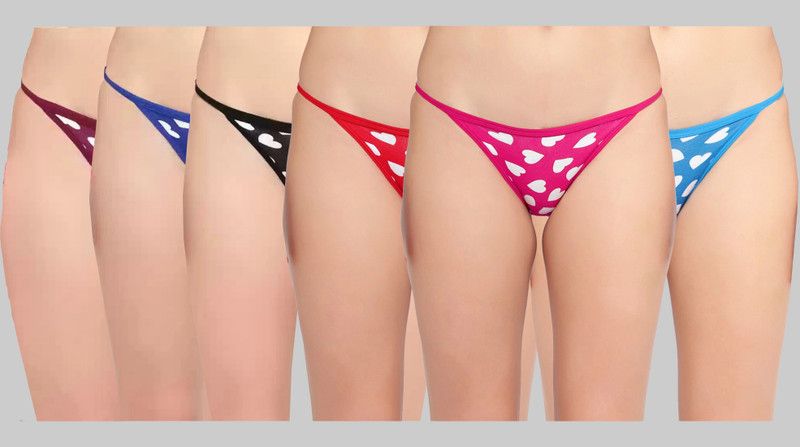 Pack of 6 Women Bikini Multicolor Panty