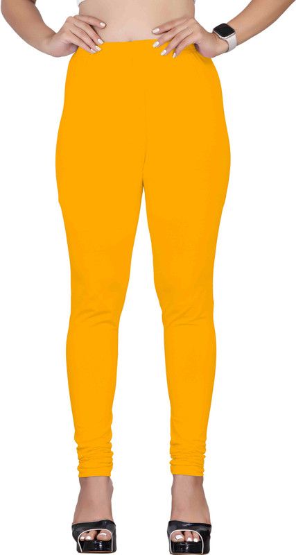 CADILA Churidar Western Wear Legging  (Yellow, Solid)