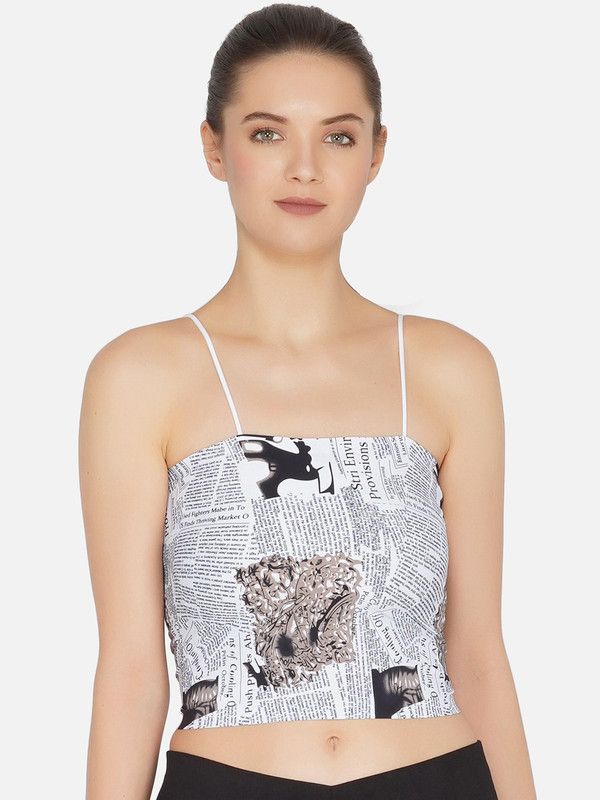Women Black, White Camisole
