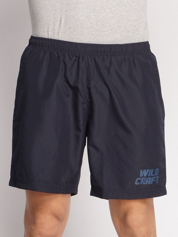Printed Men Dark Blue Sports Shorts