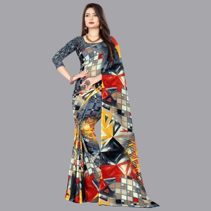 Self Design Ikkat Art Silk Saree  (Multicolor)