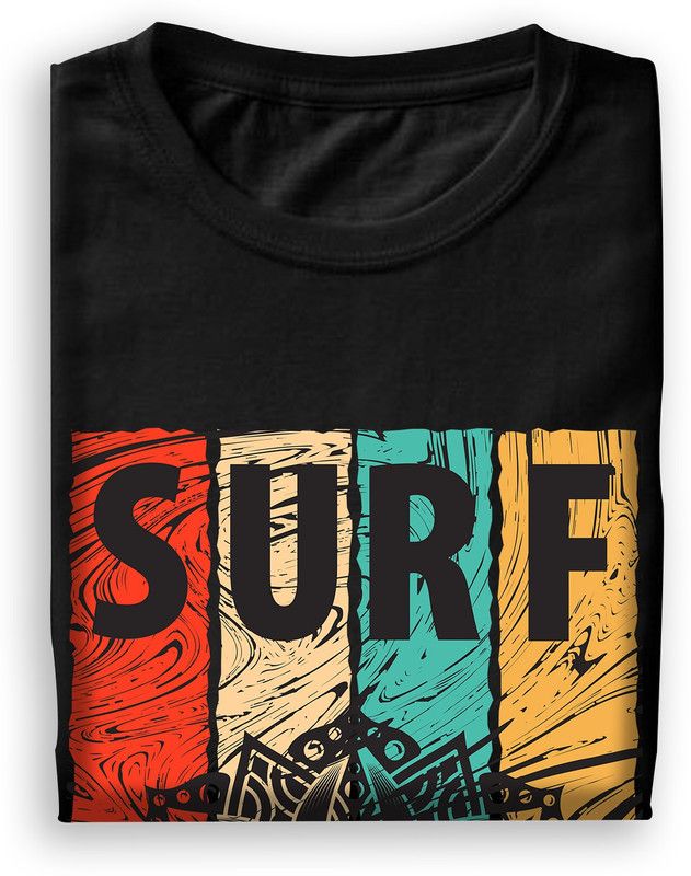 Printed Men's Regular Fit Round Neck Black T-shirt/ (Half Sleeve T-Shirts_038 Men Printed Round Neck Cotton Blend Black T-Shirt