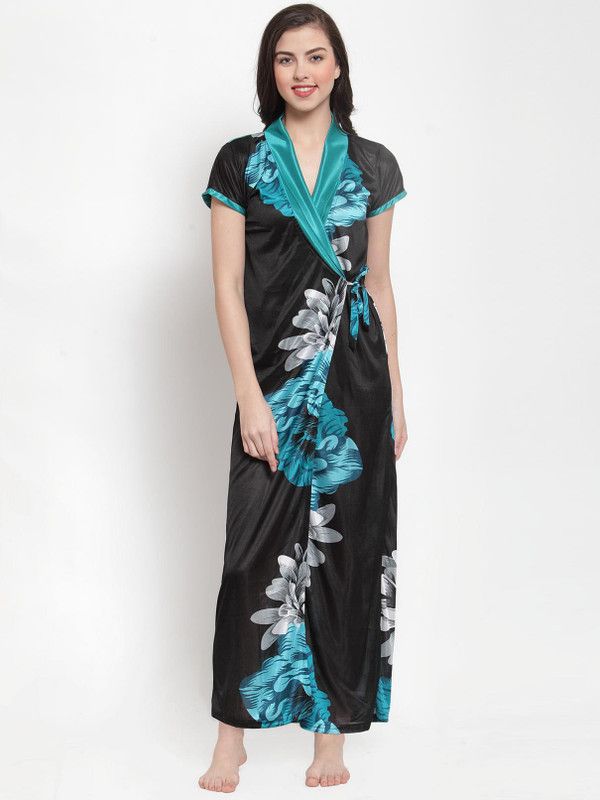 Women Nighty  (Grey, Black, Blue)