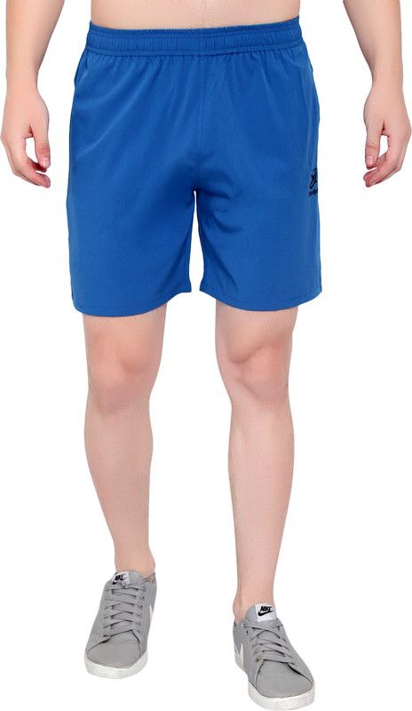 Solid Men Blue Basic Shorts, Sports Shorts