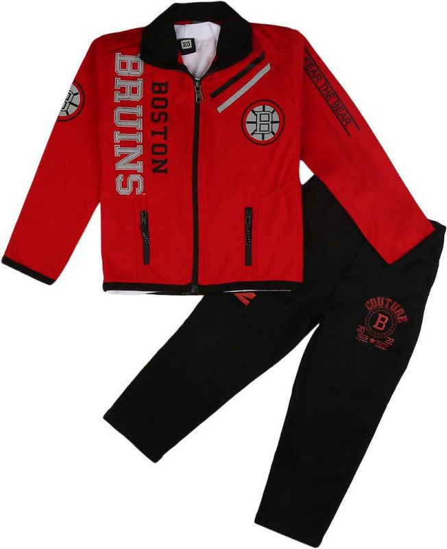 Boys Casual Shirt Pant  (Red)