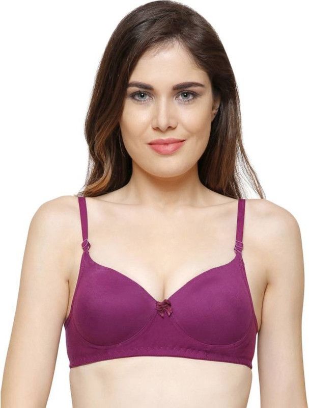 Women Full Coverage Lightly Padded Bra  (Purple)