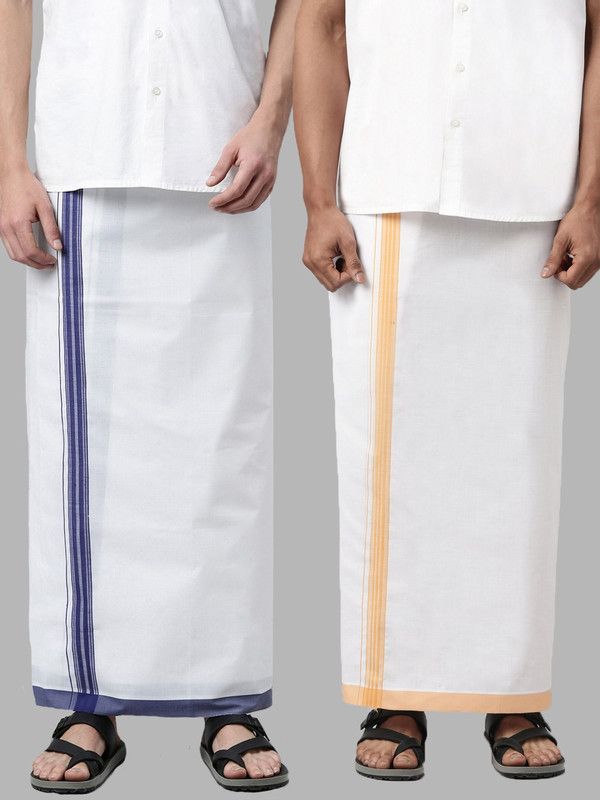 WHITE HEART Solid Men Dhoti