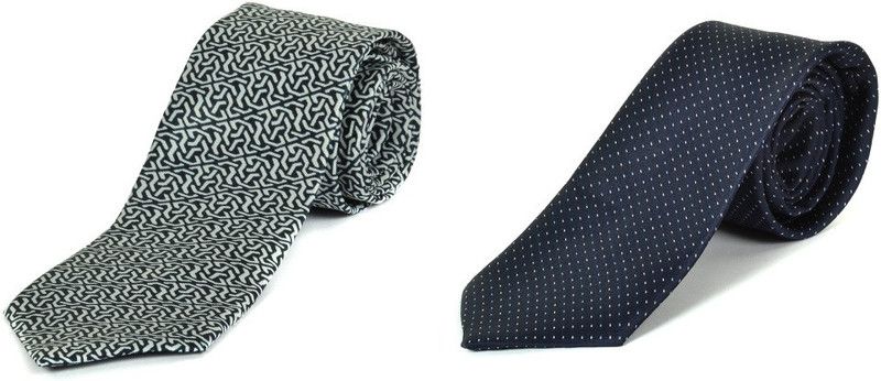 Paranoid Self Design, Polka Print Men Tie  (Pack of 2)