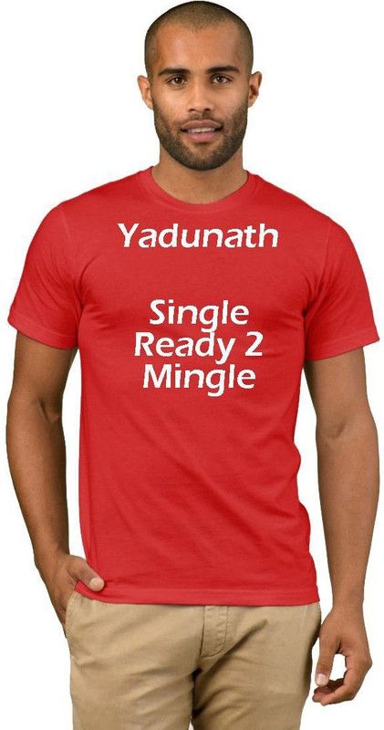 Yadunath College Romantic Quotation Romeo Fashion V21 Men Printed Round Neck Cotton Blend Red T-Shirt