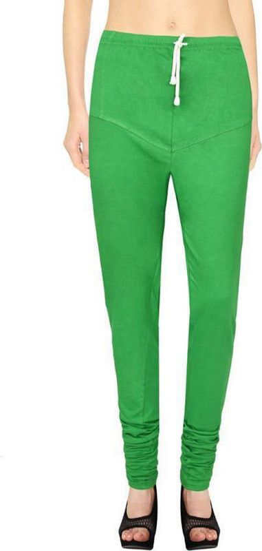 Flexica Churidar Western Wear Legging  (Green, Solid)