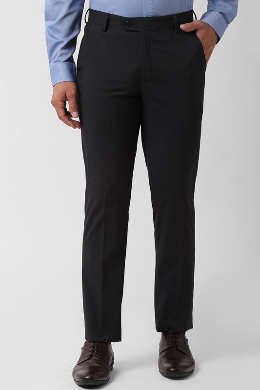 Men Slim Fit Maroon Viscose Rayon Trousers