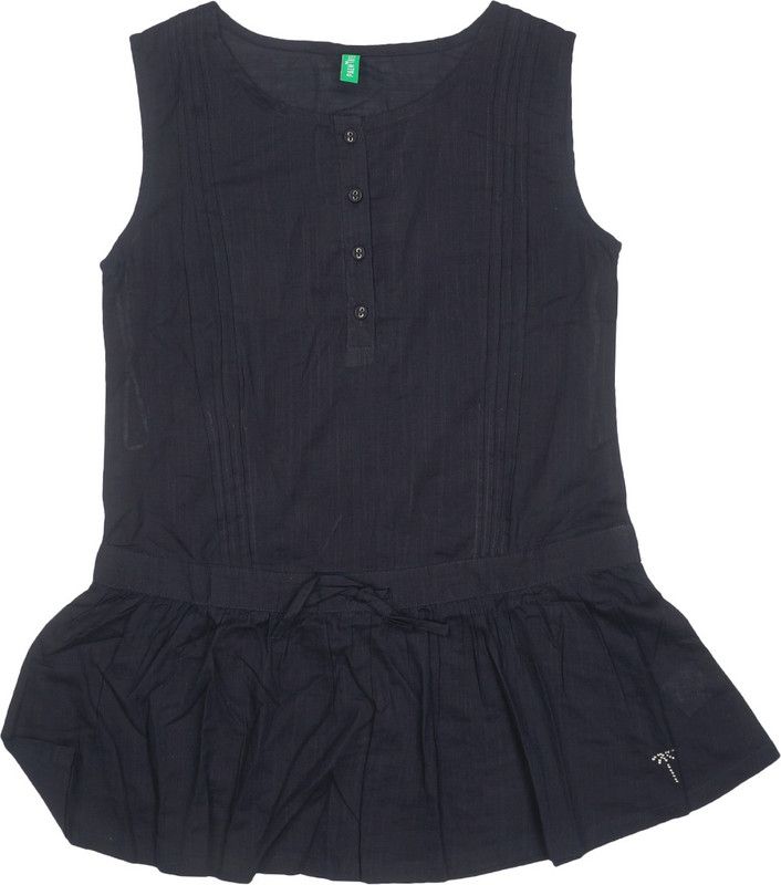 Baby Girls Casual Cotton Blend Top  (Dark Blue, Pack of 1)