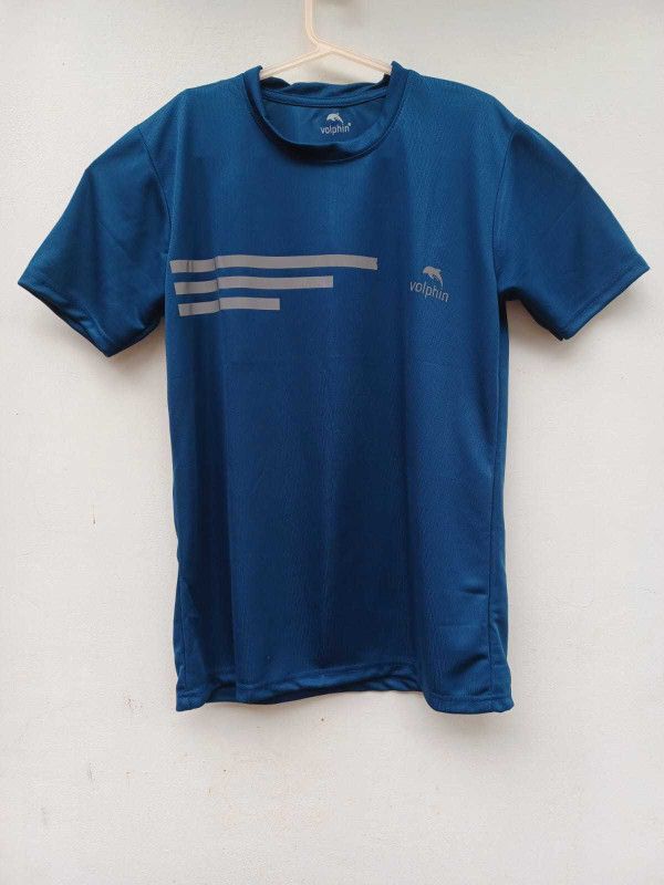 Women Printed Round Neck Polyester Dark Green T-Shirt