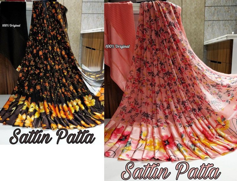 Floral Print Maheshwari Georgette Saree  (Pack of 2, Multicolor)