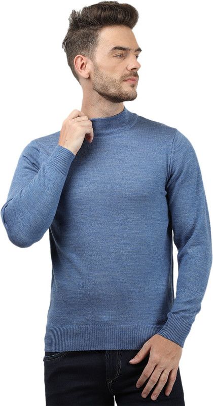 MONTE CARLO Turtle Neck Solid Men Pullover