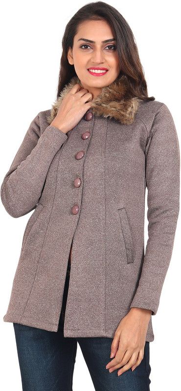 Wool Solid Coat For Women