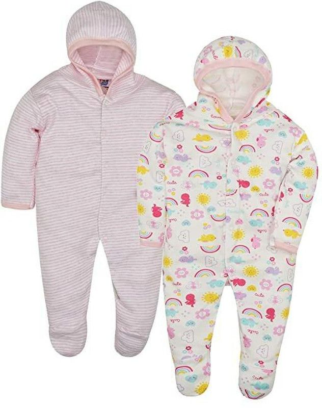 Romper For Baby Boys & Baby Girls Casual Striped Cotton Silk  (Multicolor, Pack of 1)