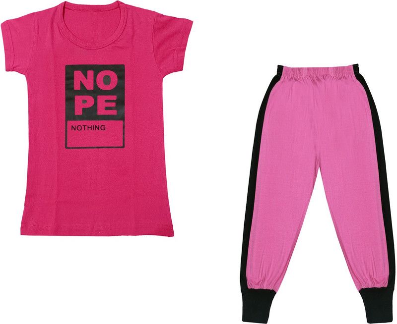 Boys Casual T-shirt Capri  (Pink)