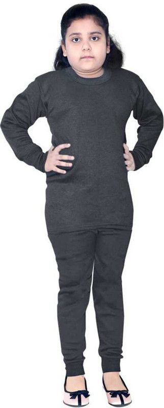 Top - Pyjama Set For Girls  (Black, Pack of 1)