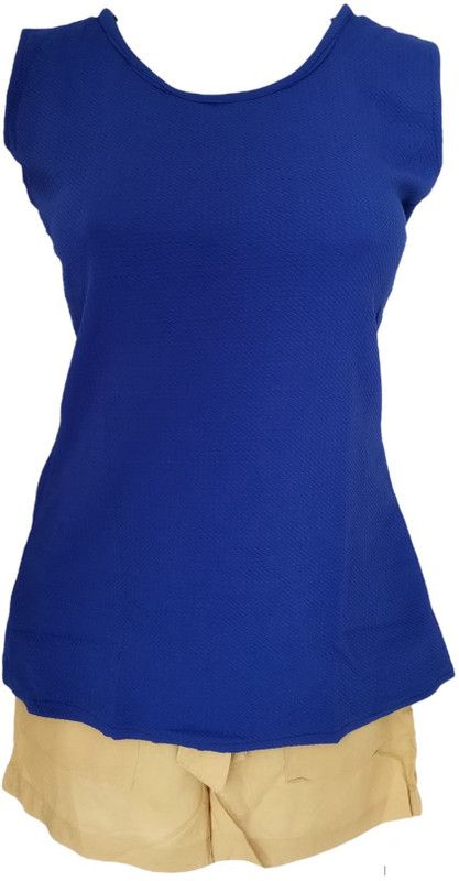 vidhi's Girls Casual Top Shorts  (Blue)