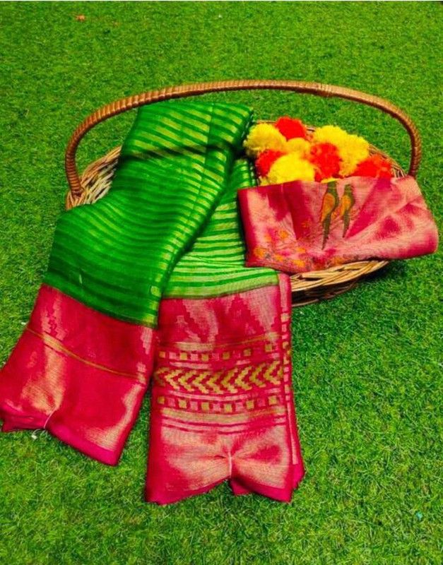 Banarasi Brasso Saree  (Green)