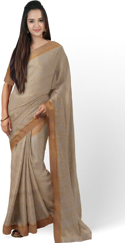 Printed Daily Wear Georgette Saree  (Mustard)