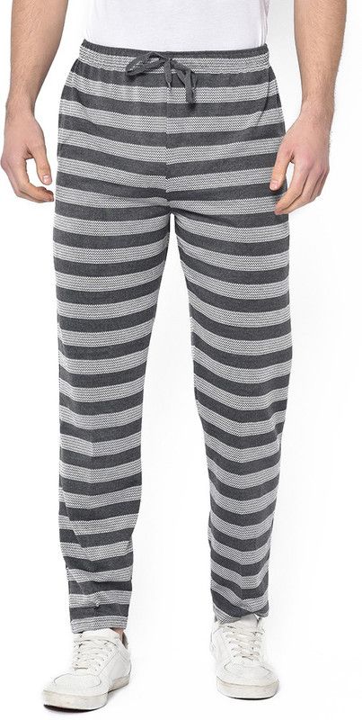 Men Striped Multicolor Track Pants