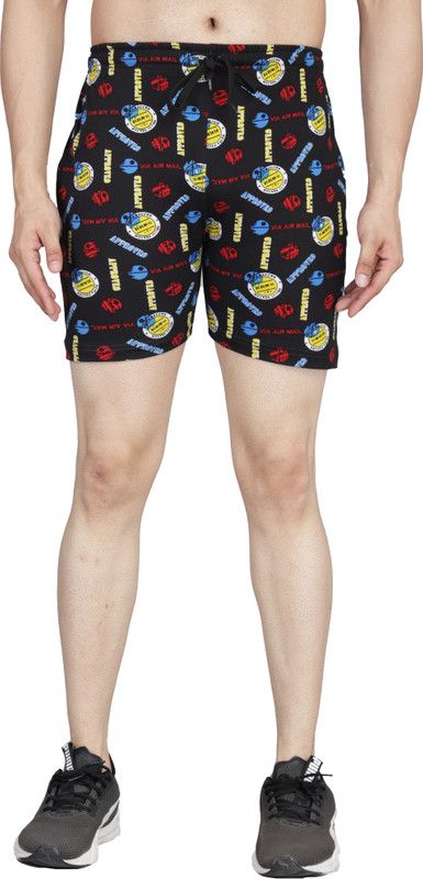 Printed Men Black Boxer Shorts