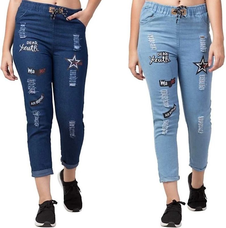 Women Blue Jeans  (Pack of 2)