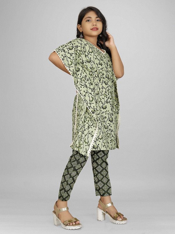 Girls Casual Dress Pant  (Light Green)