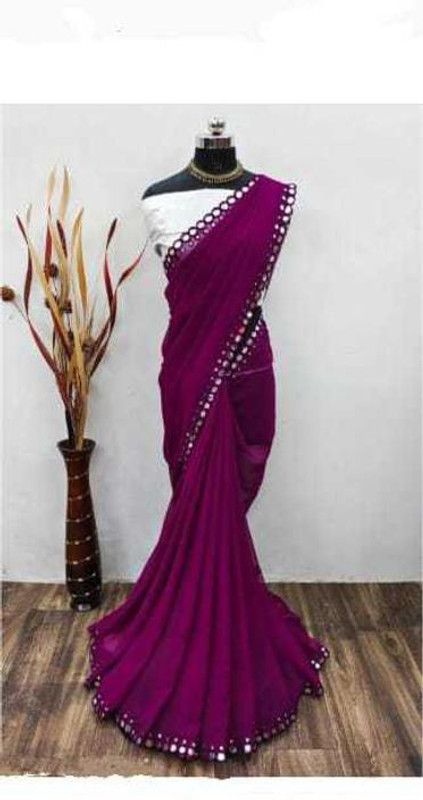 Embellished Banarasi Georgette Saree  (Multicolor)