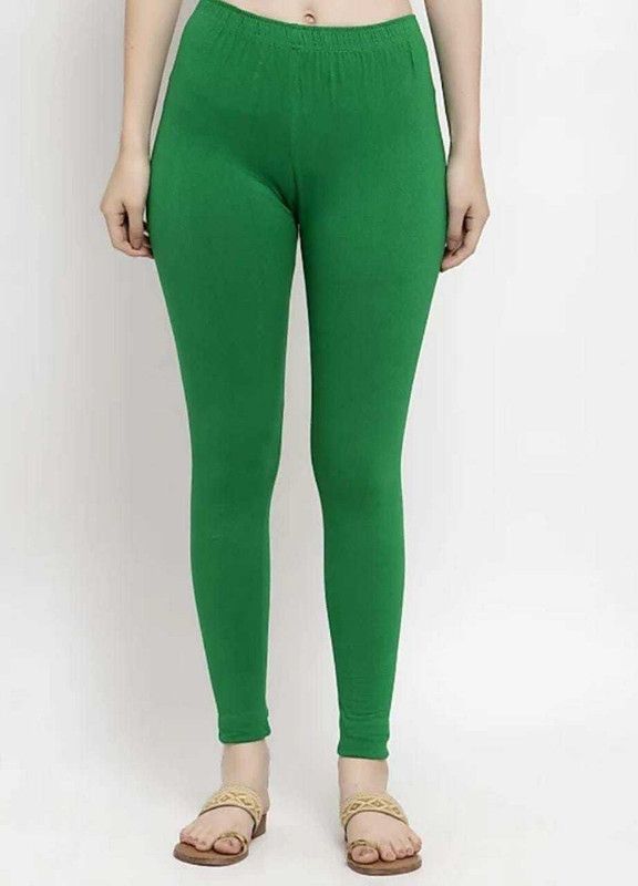 Kinaya Store Western Wear Legging  (Green, Self Design)